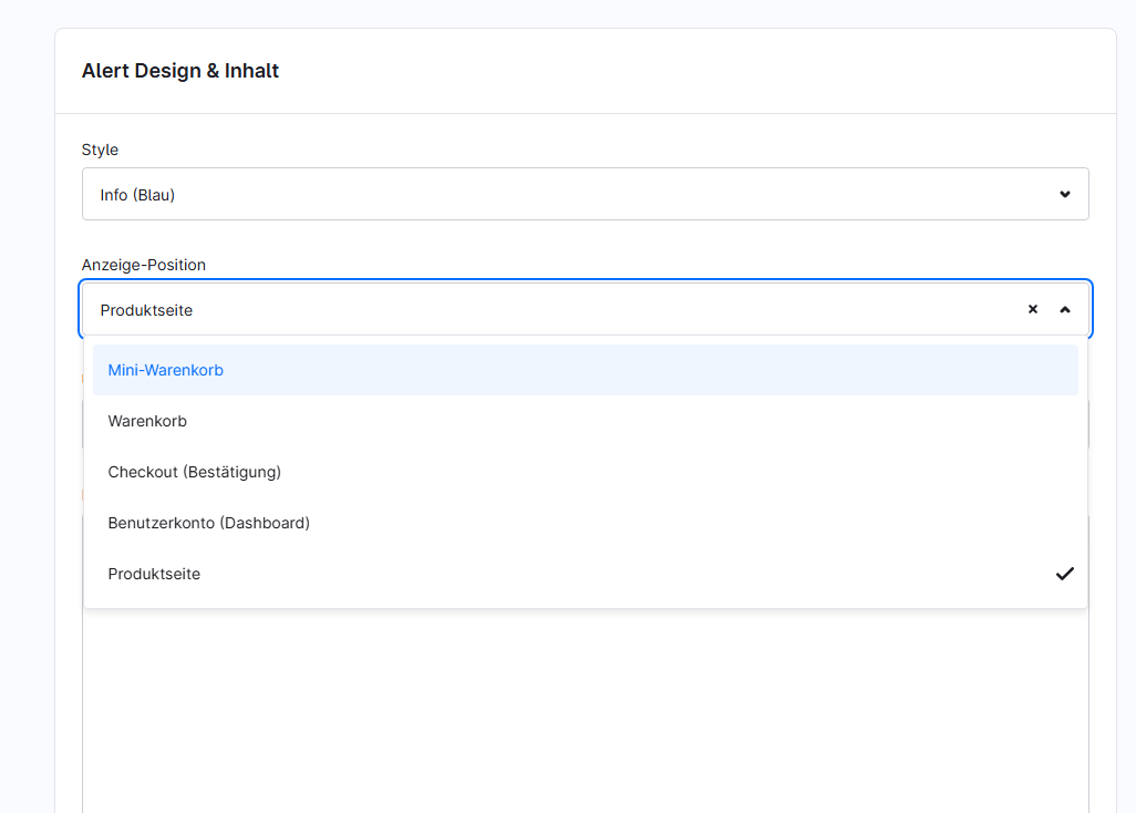 Eigene Alert Meldungen erstellen (Custom Alerts)