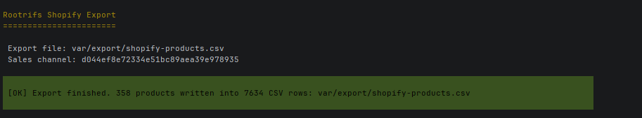 Rootrifs Exporter Shopify